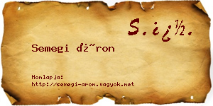 Semegi Áron névjegykártya